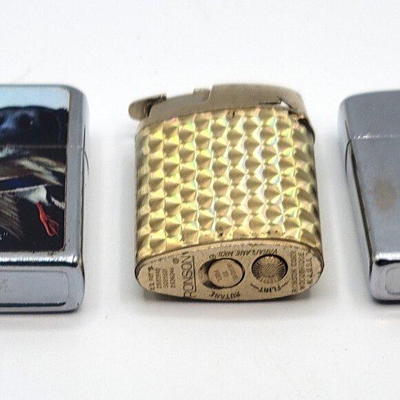 3 Vintage Cigarette Lighters Collectible Ronson, Zippo, Victor  AS-IS Non-Work - Picture 2 of 16
